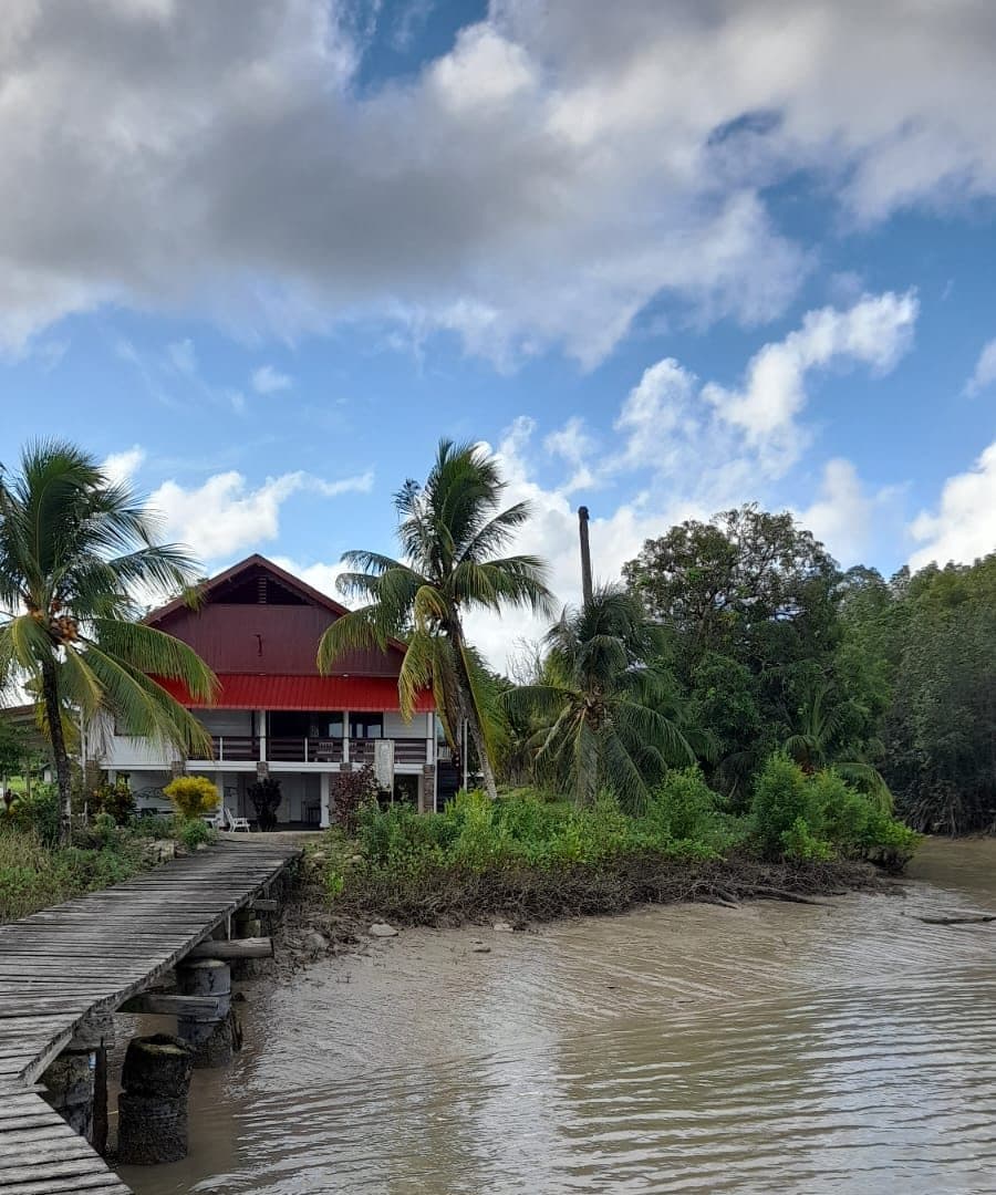 Katwijk Plantation in Suriname from the riverside