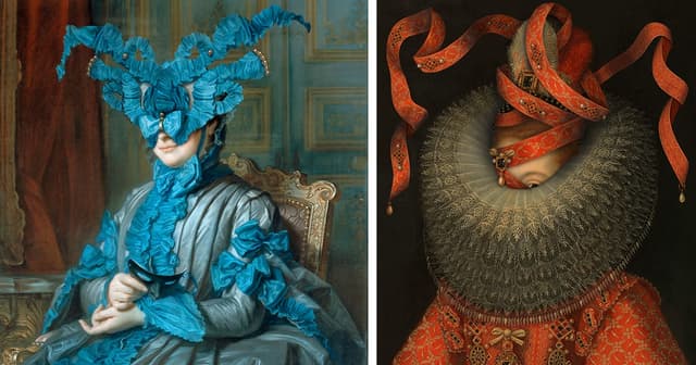 Overly Grand Manners: Volker Hermes Exaggerates Historical Portraits with Ostentatious Absurdity - Featured Image