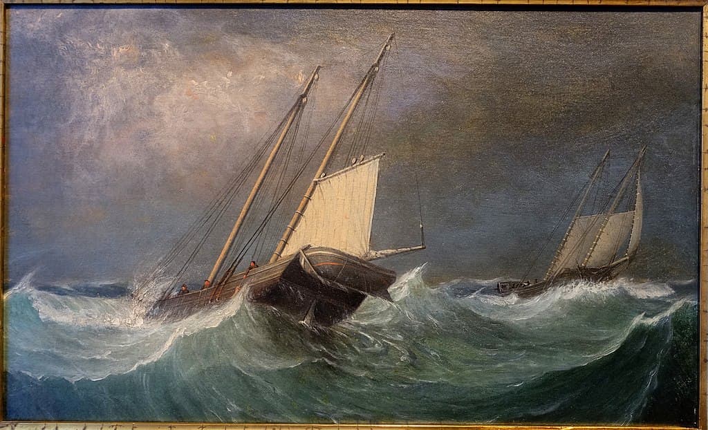 A Smart Blow by Fitz Henry Lane (1856) - Image