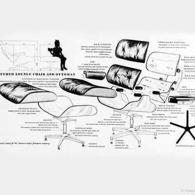 The Eames Lounge Chair Originally Came with an Exploded View Drawing - Featured Image