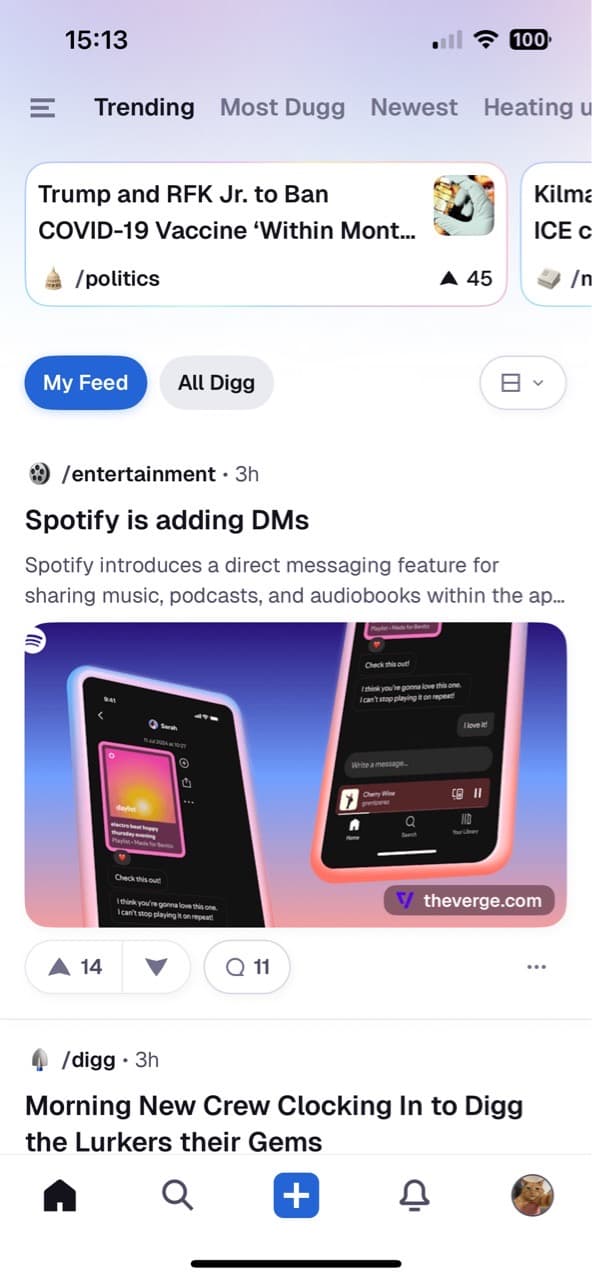 Feature discussion: should top cards be from My Feed or All (current behaviour)? - Image