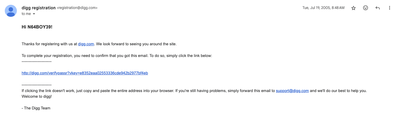 Next year, my original Digg account can drink - Image
