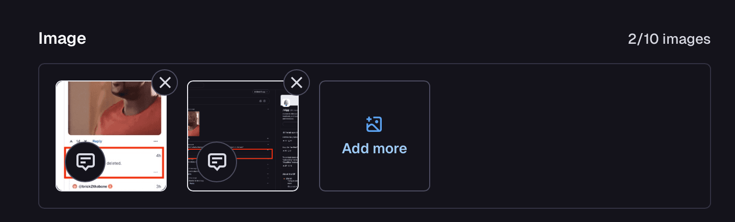 UI/UX Bug: Unable to Add Multiple Images via Drag-and-Drop on Website (Safari) - Image
