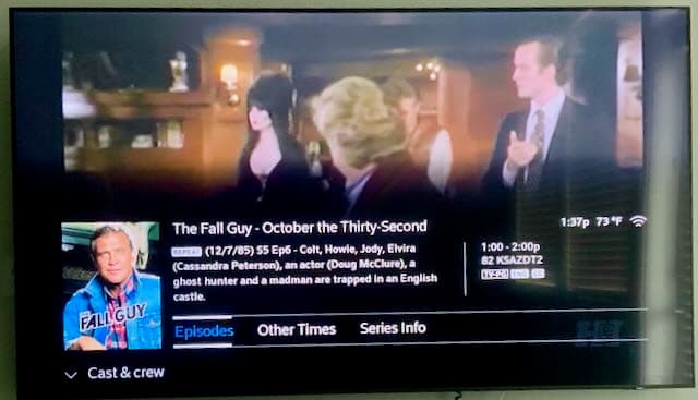 Peak 80's TV - Colt, Howie, Jody, Elvira, an actor (Doug McClure), a ghost hunter and a madman are trapped in an English castle. - Image