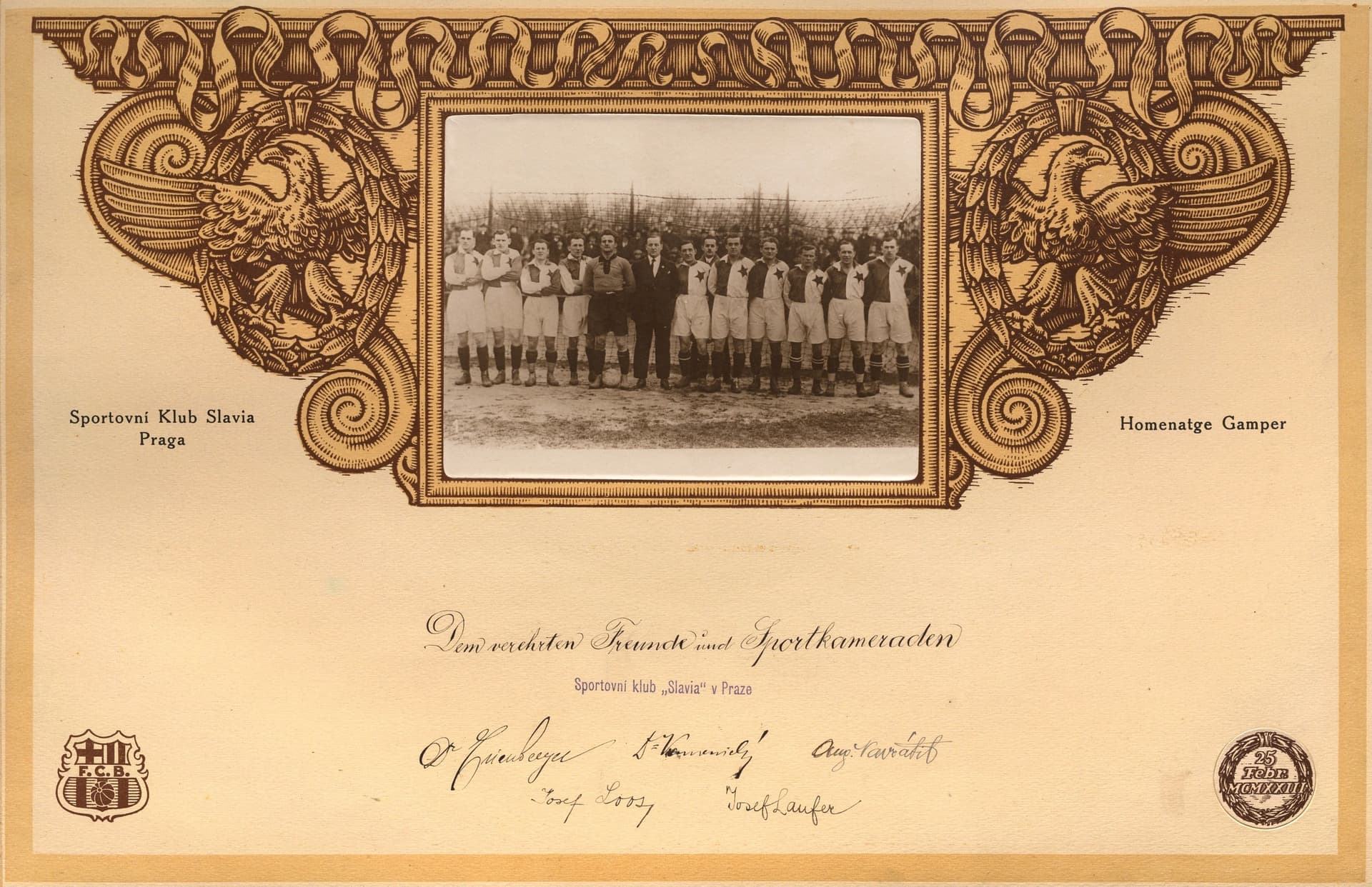 Slavia Prague and FC Barcelona, over 100 years of history - Featured Image