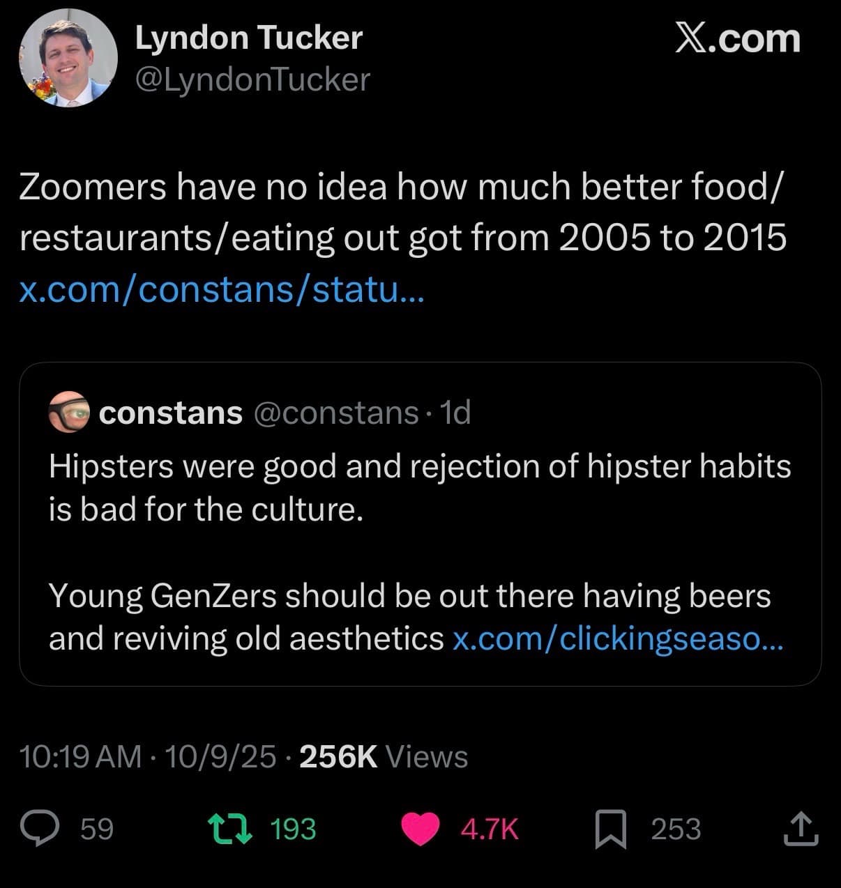 Zoomers have no idea how much better food, restaurants, eating out got from 2005 to 2015 - Image