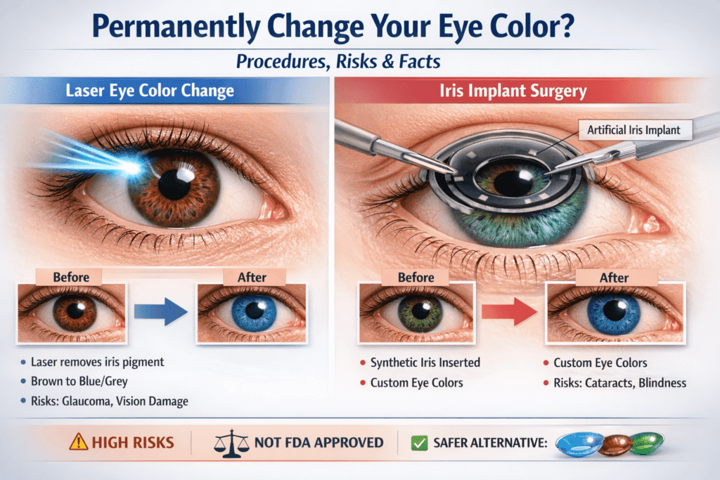 Did You Know You Can Permanently Change the Color of Your Eyes? Science, Procedures, Risks & Facts Explained - Sassy Feeds - Featured Image