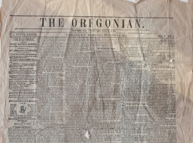 The Oregonian celebrates 175 years today. Why Dec. 4? Perhaps sabotage - Featured Image