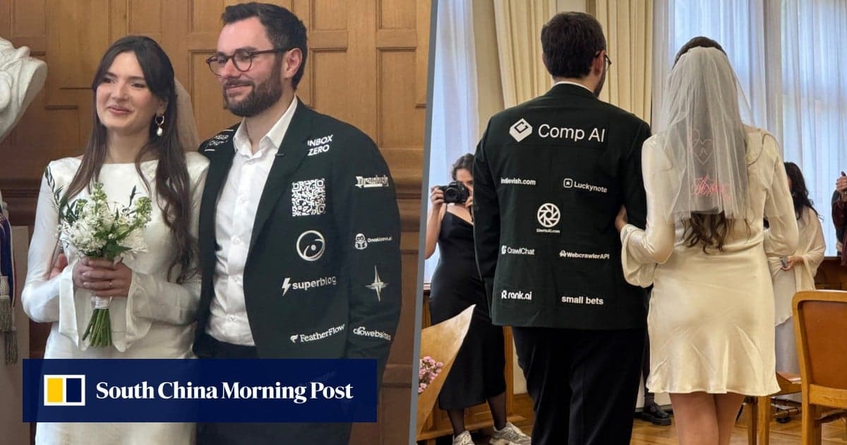 Frenchman sells advertising space on wedding suit, raises US$12,000 from start-ups - Featured Image