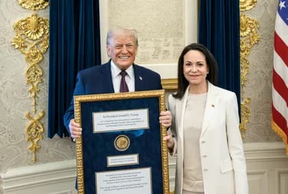 MxM News: María Corina Machado presents her Nobel Peace Prize to Trump - Featured Image