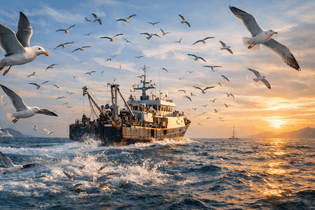 Why Do Seagulls Circle Ships or Boats? The Science, Survival, and Sea Myths Explained - Sassy Feeds - Featured Image