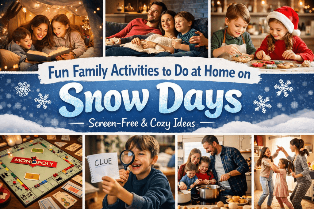 Fun Family Activities to Do at Home on Snow Days - Sassy Feeds - Featured Image