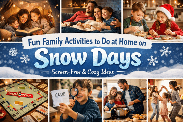 Fun Family Activities to Do at Home on Snow Days - Sassy Feeds - Featured Image