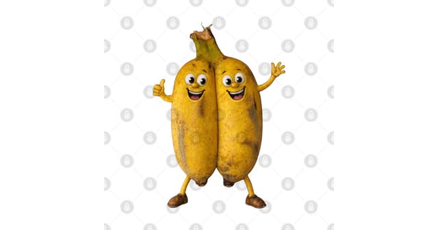 Conjoined Bananas Comedy Duo - Funny Banana - T-Shirt - Featured Image