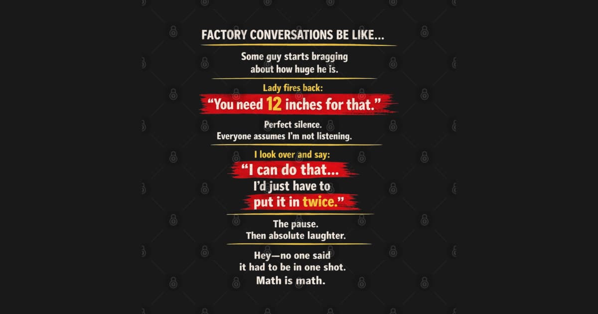 Factory Conversations Funny Work Humor - Factory Humor - T-Shirt - Featured Image