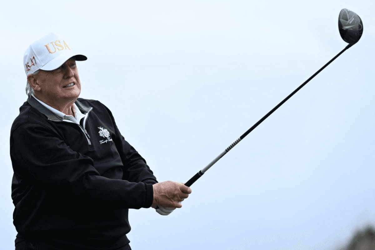 Trump’s golf trips have cost taxpayers $71m since January and could eventually top staggering $300m, report says - Featured Image