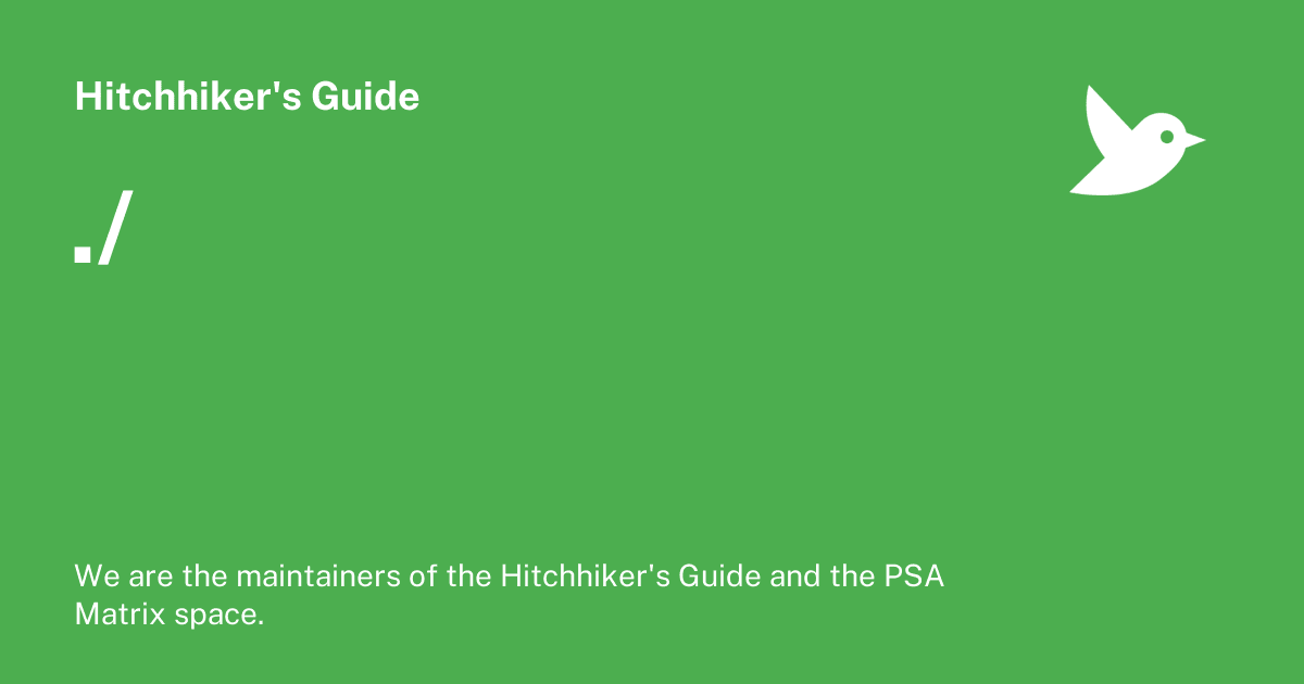 ./ - Hitchhiker's Guide - Featured Image
