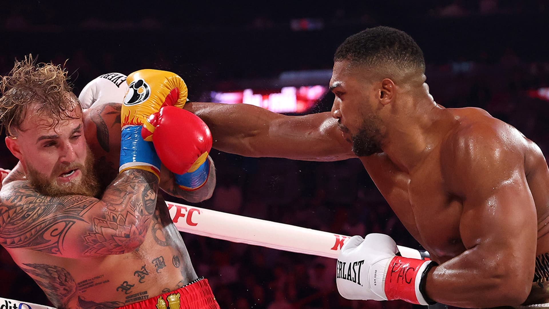 Jake Paul Knocked Out By Anthony Joshua - Featured Image