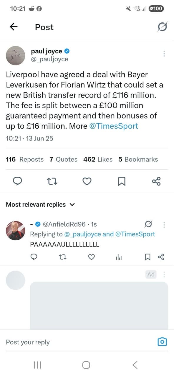 Liverpool agreed a deal with Bayer Leverkusen for Florian Wirtz that could set a new British transfer record: £116m - Image