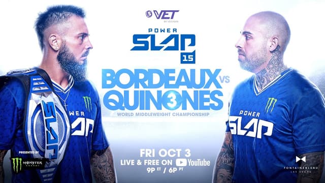 Power Slap 15: BORDEAUX vs QUINONES 3 | TRILOGY TITLE MATCH 🏆 - Featured Image