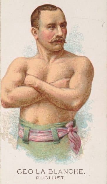 Cigarette trading card of boxer George La Blanche