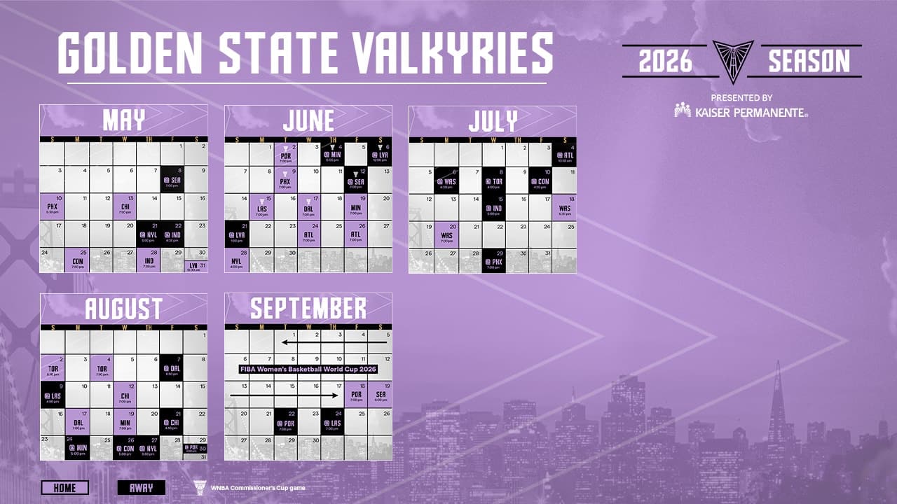Valkyries Announce 2026 Regular Season Schedule Presented by Kaiser Permanente - Featured Image