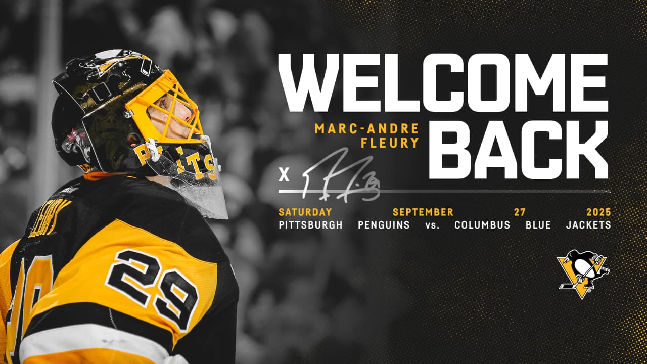 Penguins Sign Goaltender Marc-Andre Fleury to a Professional Tryout Contract - Featured Image