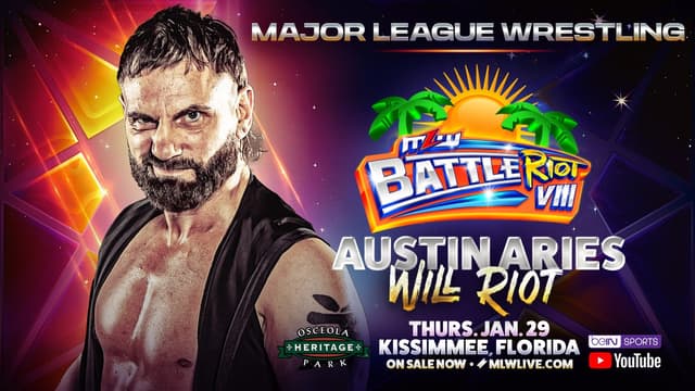 Austin Aries enters Battle RIOT VIII on Jan 29 in Kissimmee, FL - Featured Image