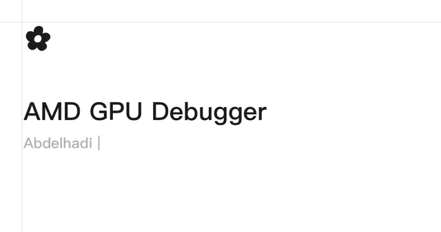 AMD GPU Debugger · Abdelhadi | عبدالهادي - Featured Image