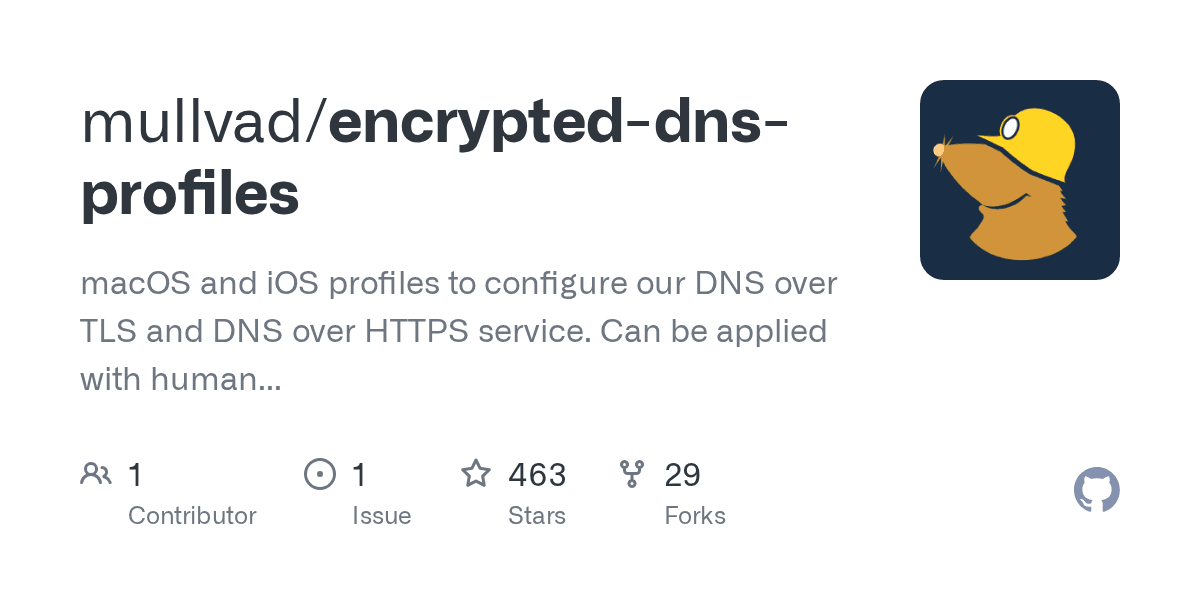 Reminder that Mullvad offers free DNS over HTTPS. - Featured Image