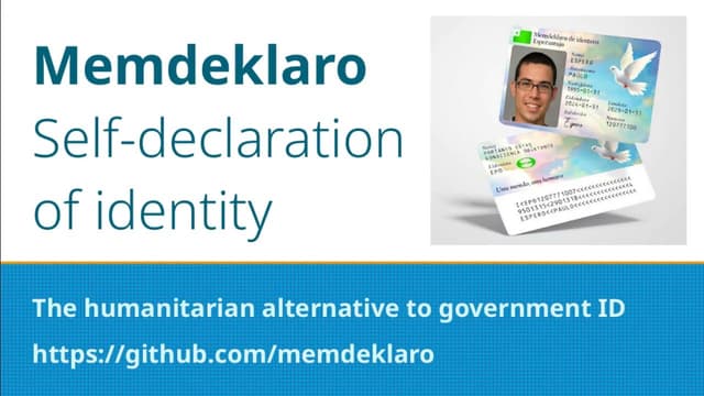Memdeklaro de identeco - Self declaration of identity - Featured Image